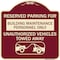 Signmission Reserved Parking for Building Maintenance Personnel Only Unauthorized Vehicles Towed, BU-1818-23129 A-DES-BU-1818-23129 - alternate 1